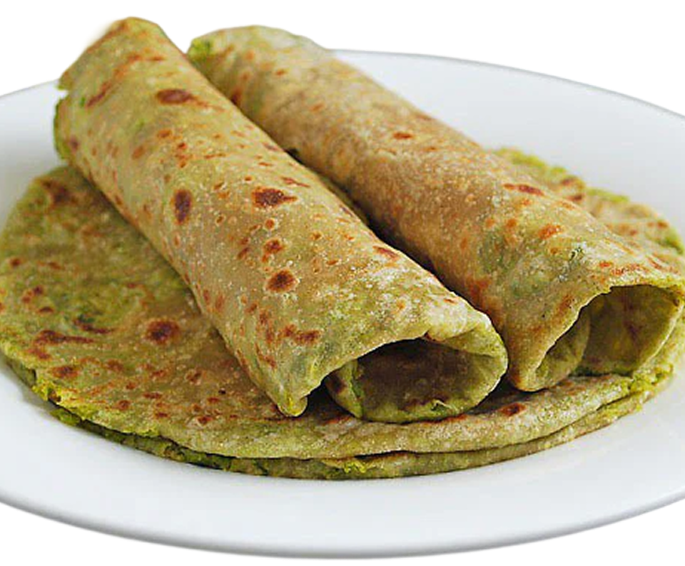 Green Piece Pyaj Paratha